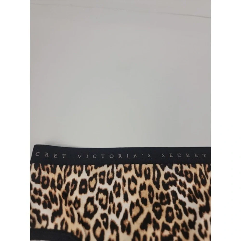 Victorias Secret PINK Panty Bundle Large Lace Leopard Blue 3 Pack NEW